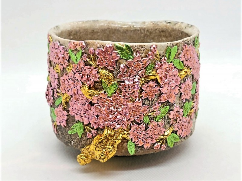 桜図抹茶碗