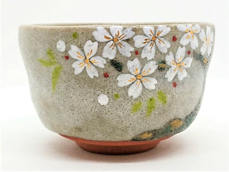 古稀釉桜抹茶碗3