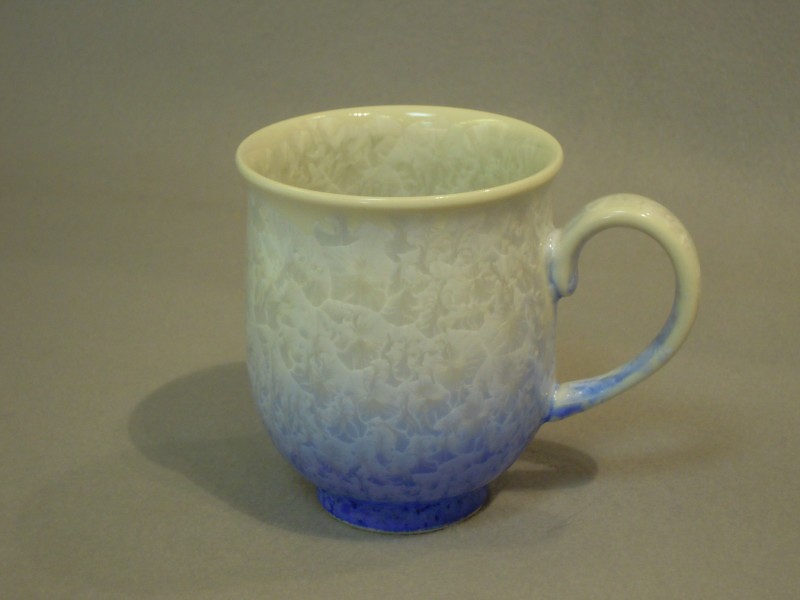 京釉花(青)マグカップ